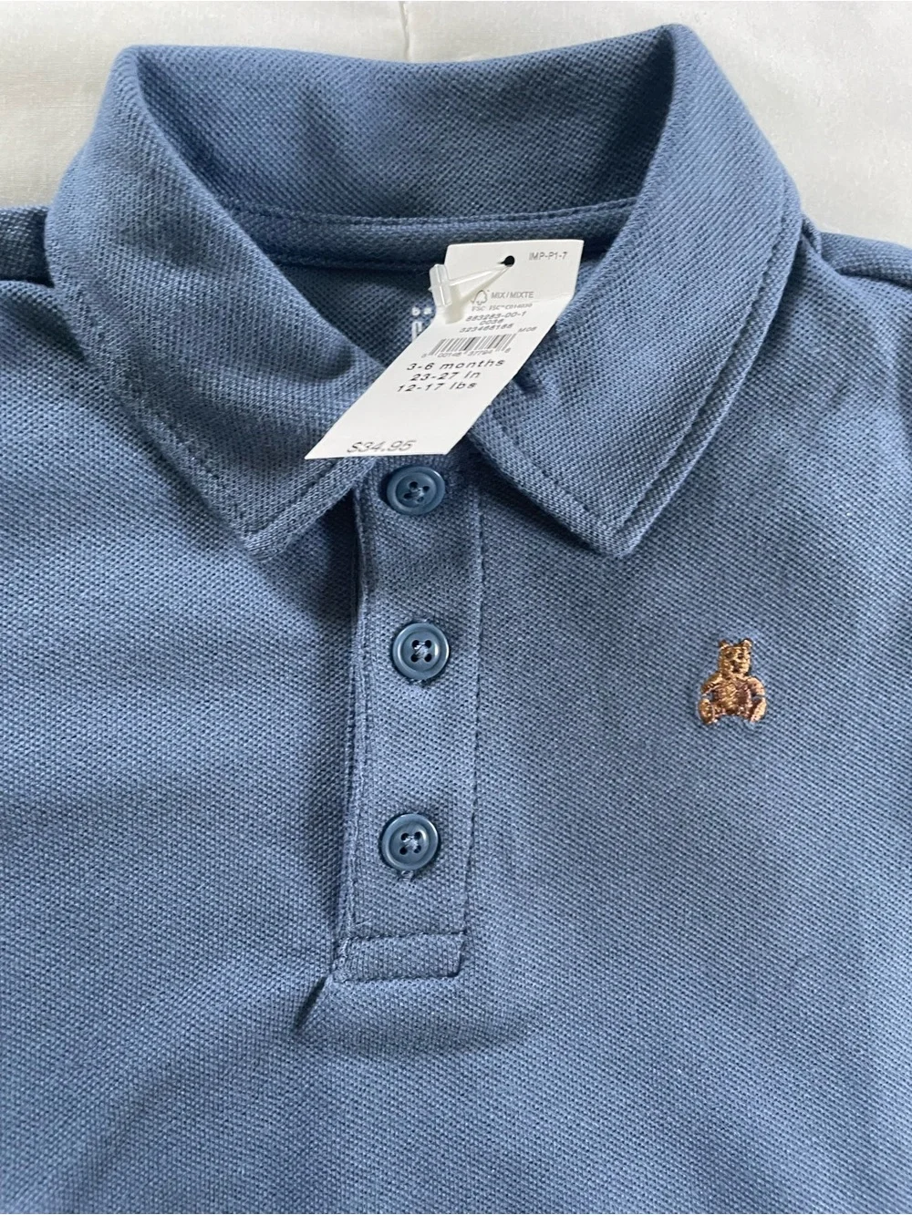 Baby GAP Blue Polo Teddy Short-Sleeve One-Piece